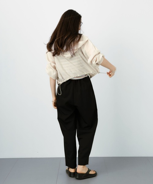 saloon(サルーン)の「SALOON(サルーン)/ シアーフードブルゾン【洗濯機洗い可】(ブルゾン・レディース・ミント/ブラック/ライトベージュ・FREE)」の17枚目の写真