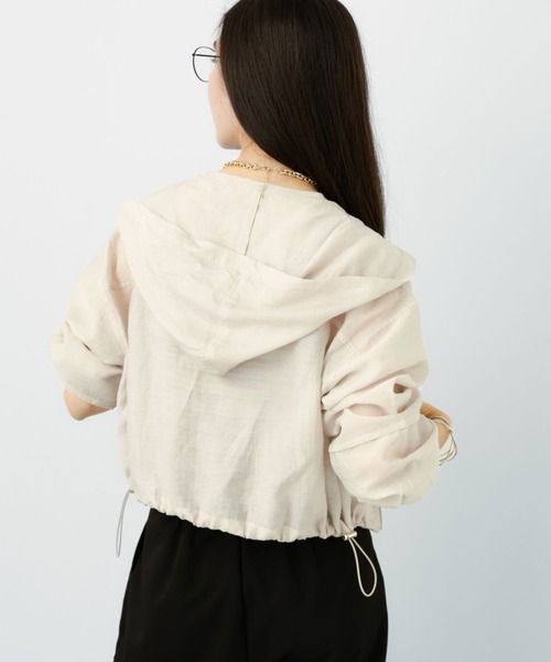 saloon(サルーン)の「SALOON(サルーン)/ シアーフードブルゾン【洗濯機洗い可】(ブルゾン・レディース・ミント/ブラック/ライトベージュ・FREE)」の21枚目の写真