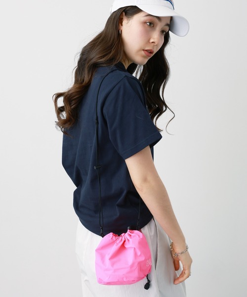 PARROTT CANVAS(パロットキャンバス)の「【PARROTT CANVAS】PCMミニバッグ 巾着 ナイロン(ショルダーバッグ・レディース・ネイビー/ピンク・FREE)」の2枚目の写真
