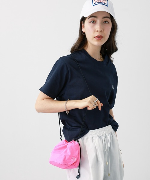 PARROTT CANVAS(パロットキャンバス)の「【PARROTT CANVAS】PCMミニバッグ 巾着 ナイロン(ショルダーバッグ・レディース・ネイビー/ピンク・FREE)」の20枚目の写真