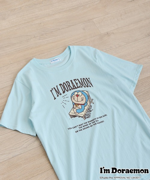 sanrio(サンリオ)の「アイムドラえもん プリント 半袖Tシャツ(Tシャツ/カットソー・メンズ・チャコール/杢グレー/サックスブルー/オフホワイト/ブラック/ホワイト・LL/M/L)」の6枚目の写真