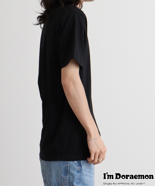 sanrio(サンリオ)の「アイムドラえもん プリント 半袖Tシャツ(Tシャツ/カットソー・メンズ・チャコール/杢グレー/サックスブルー/オフホワイト/ブラック/ホワイト・LL/M/L)」の14枚目の写真