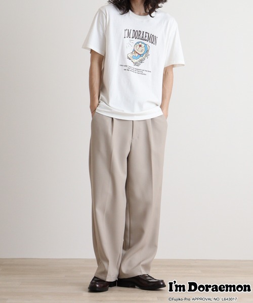 sanrio(サンリオ)の「アイムドラえもん プリント 半袖Tシャツ(Tシャツ/カットソー・メンズ・チャコール/杢グレー/サックスブルー/オフホワイト/ブラック/ホワイト・LL/M/L)」の10枚目の写真