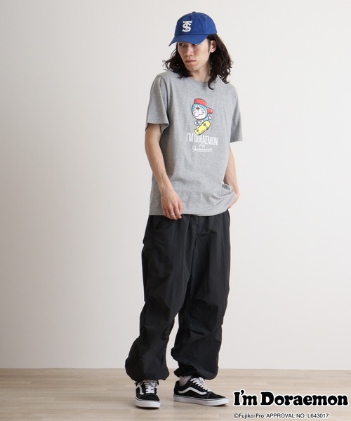 sanrio(サンリオ)の「アイムドラえもん プリント 半袖Tシャツ(Tシャツ/カットソー・メンズ・チャコール/杢グレー/サックスブルー/オフホワイト/ブラック/ホワイト・LL/M/L)」の22枚目の写真