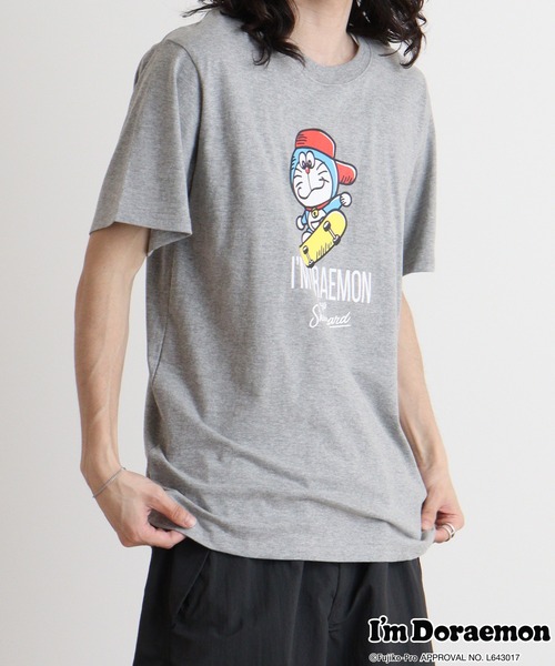 sanrio(サンリオ)の「アイムドラえもん プリント 半袖Tシャツ(Tシャツ/カットソー・メンズ・チャコール/杢グレー/サックスブルー/オフホワイト/ブラック/ホワイト・LL/M/L)」の20枚目の写真