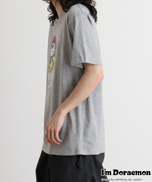 sanrio(サンリオ)の「アイムドラえもん プリント 半袖Tシャツ(Tシャツ/カットソー・メンズ・チャコール/杢グレー/サックスブルー/オフホワイト/ブラック/ホワイト・LL/M/L)」の21枚目の写真