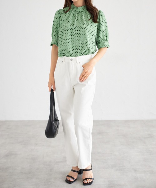 tocco closet(トッコ クローゼット)の「【ZOZO限定】ハイウエストストレートパンツ(デニムパンツ・レディース・オフホワイト/グレー/ネイビー/ブルー・M)」の7枚目の写真