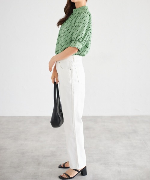 tocco closet(トッコ クローゼット)の「【ZOZO限定】ハイウエストストレートパンツ(デニムパンツ・レディース・オフホワイト/グレー/ネイビー/ブルー・M)」の6枚目の写真
