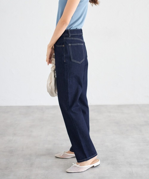 tocco closet(トッコ クローゼット)の「【ZOZO限定】ハイウエストストレートパンツ(デニムパンツ・レディース・オフホワイト/グレー/ネイビー/ブルー・M)」の22枚目の写真