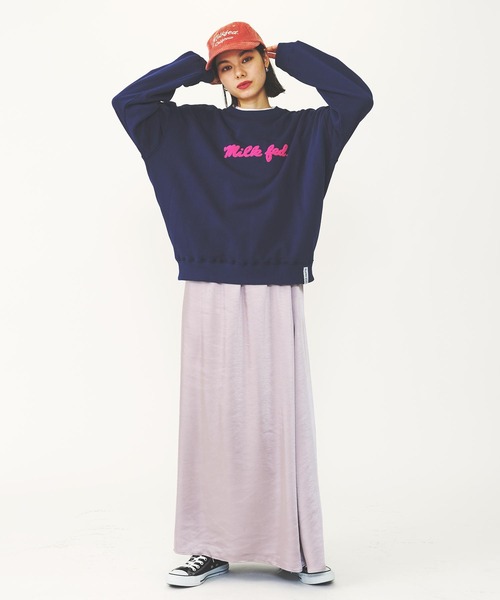 MILKFED.（ミルクフェド）の「FLARE LONG SKIRT（スカート・レディース・ブラック/ライトグレー/ブラウン・ONE SIZE）」の6枚目の写真