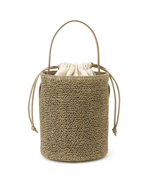 ADAM ET ROPE'（アダムエロペ）の「軽量雑材バケツバッグ（ハンドバッグ・レディース・カーキ/ブラック・FREE）」の7枚目の写真