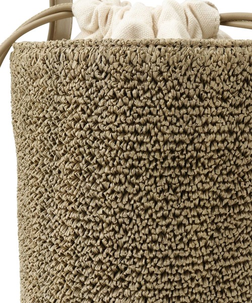 ADAM ET ROPE'（アダムエロペ）の「軽量雑材バケツバッグ（ハンドバッグ・レディース・カーキ/ブラック・FREE）」の9枚目の写真