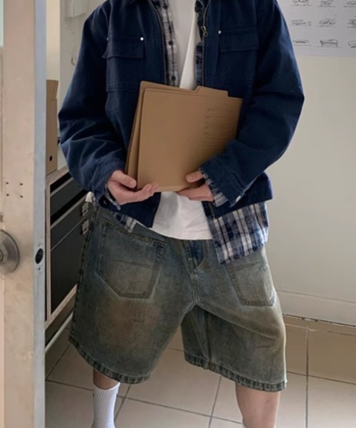 MGV（エムジーヴィー）の「ヴィンテージハーフデニム（デニムパンツ・メンズ・ブルー・MEDIUM/LARGE/X-LARGE）」の6枚目の写真