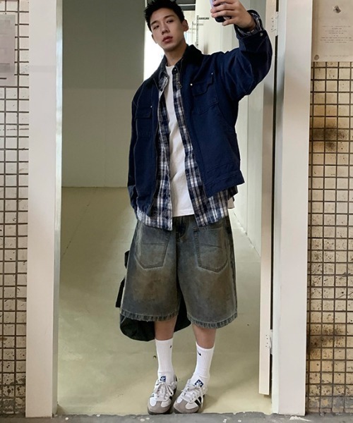 MGV（エムジーヴィー）の「ヴィンテージハーフデニム（デニムパンツ・メンズ・ブルー・MEDIUM/LARGE/X-LARGE）」の2枚目の写真