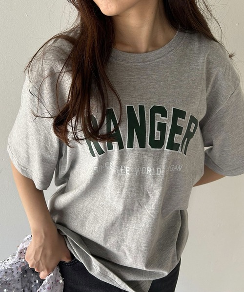 VitaFelice(ヴィータフェリーチェ)の「英字ロゴビッグTシャツ(Tシャツ/カットソー・レディース・ホワイト/ネイビー/グレー・FREE)」の16枚目の写真