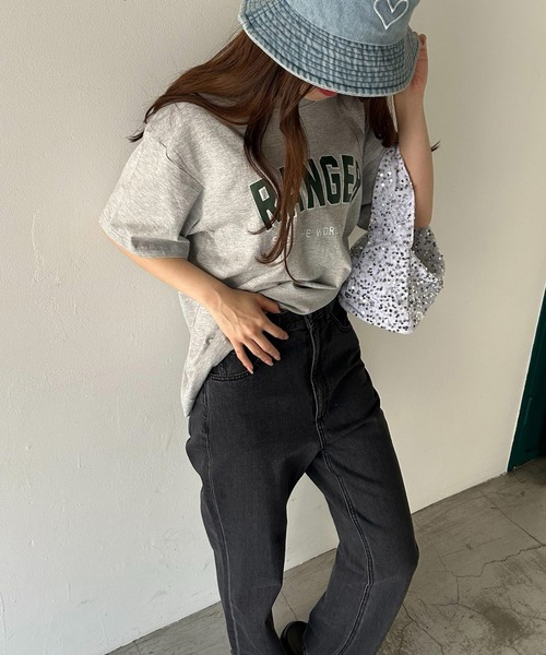 VitaFelice(ヴィータフェリーチェ)の「英字ロゴビッグTシャツ(Tシャツ/カットソー・レディース・ホワイト/ネイビー/グレー・FREE)」の18枚目の写真