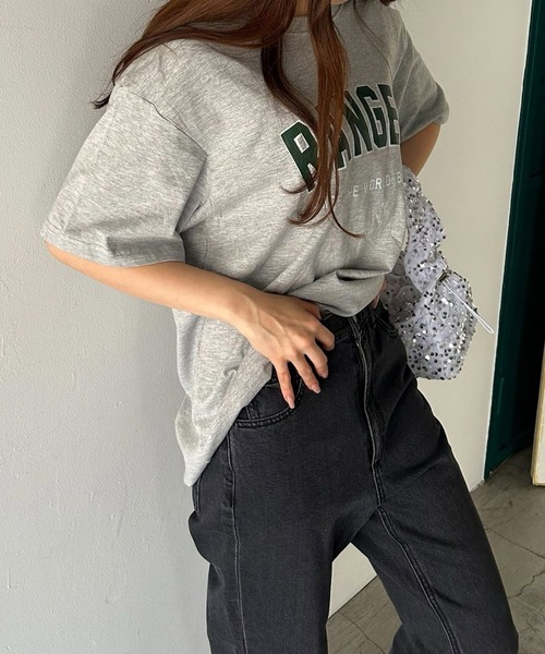 VitaFelice(ヴィータフェリーチェ)の「英字ロゴビッグTシャツ(Tシャツ/カットソー・レディース・ホワイト/ネイビー/グレー・FREE)」の19枚目の写真