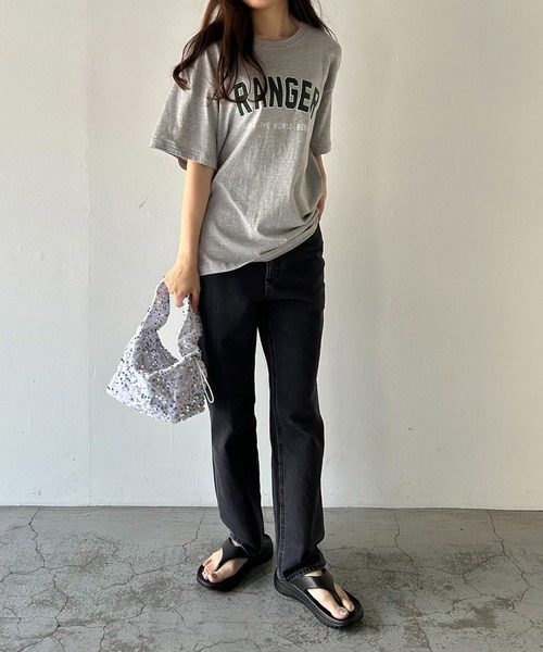 VitaFelice(ヴィータフェリーチェ)の「英字ロゴビッグTシャツ(Tシャツ/カットソー・レディース・ホワイト/ネイビー/グレー・FREE)」の22枚目の写真