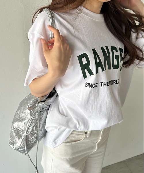 VitaFelice(ヴィータフェリーチェ)の「英字ロゴビッグTシャツ(Tシャツ/カットソー・レディース・ホワイト/ネイビー/グレー・FREE)」の7枚目の写真