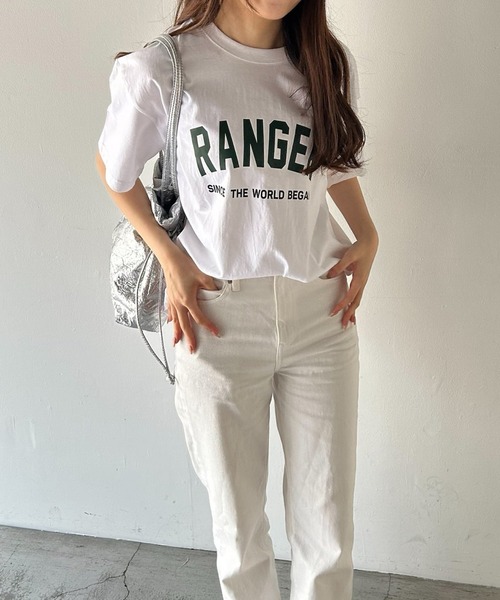 VitaFelice(ヴィータフェリーチェ)の「英字ロゴビッグTシャツ(Tシャツ/カットソー・レディース・ホワイト/ネイビー/グレー・FREE)」の8枚目の写真