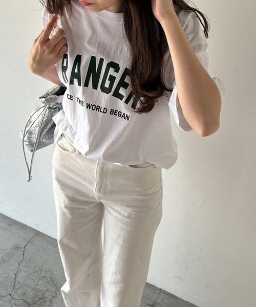 VitaFelice(ヴィータフェリーチェ)の「英字ロゴビッグTシャツ(Tシャツ/カットソー・レディース・ホワイト/ネイビー/グレー・FREE)」の9枚目の写真
