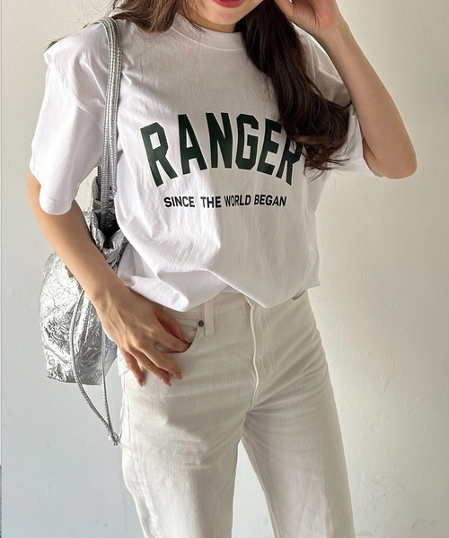 VitaFelice(ヴィータフェリーチェ)の「英字ロゴビッグTシャツ(Tシャツ/カットソー・レディース・ホワイト/ネイビー/グレー・FREE)」の12枚目の写真