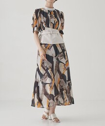 UNITED TOKYO | アーチスカルプチャープリントワンピース(ワンピース)