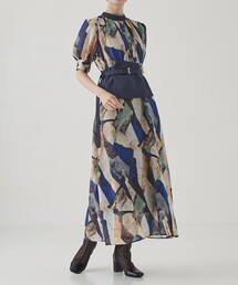 UNITED TOKYO | アーチスカルプチャープリントワンピース(ワンピース)