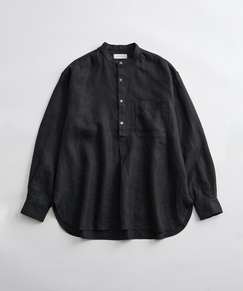 ADAM ET ROPE'(アダムエロペ)の「ルーズシルエット バンドカラー リネン スキッパーシャツ / ロングシーズン着用可能 / セットアップ対応(シャツ/ブラウス・メンズ・ブラック/オフホワイト/カーキ・M/L)」の21枚目の写真
