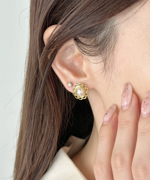 sowang(ソワン)の「【5set】レトロパールピアスセット-retoro pearl pierce set-(ピアス(両耳用)・レディース・シルバー/ゴールド・FREE)」の5枚目の写真