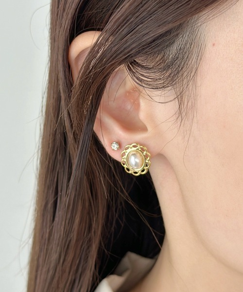 sowang(ソワン)の「【5set】レトロパールピアスセット-retoro pearl pierce set-(ピアス(両耳用)・レディース・シルバー/ゴールド・FREE)」の6枚目の写真