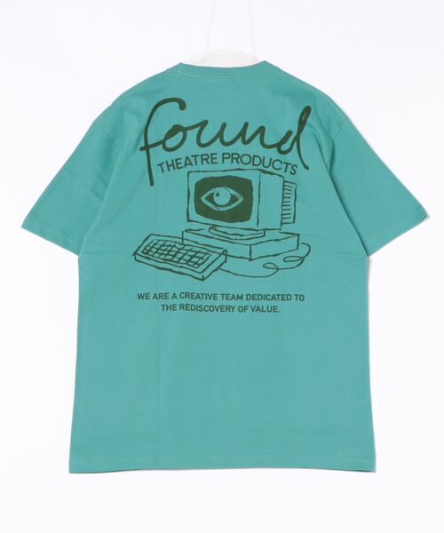 THEATRE PRODUCTS（シアタープロダクツ）の「found PCプリントTシャツ（Tシャツ/カットソー・レディース・ホワイト/グリーン/ブラック・FREE）」の4枚目の写真