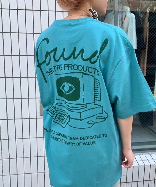 THEATRE PRODUCTS（シアタープロダクツ）の「found PCプリントTシャツ（Tシャツ/カットソー・レディース・ホワイト/グリーン/ブラック・FREE）」の3枚目の写真