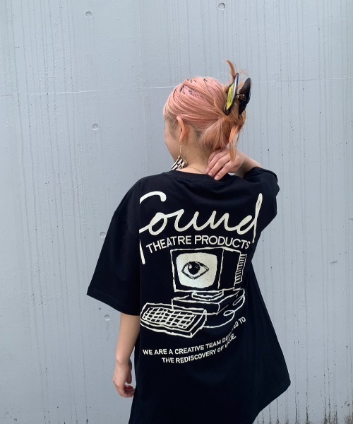 THEATRE PRODUCTS（シアタープロダクツ）の「found PCプリントTシャツ（Tシャツ/カットソー・レディース・ホワイト/グリーン/ブラック・FREE）」の15枚目の写真