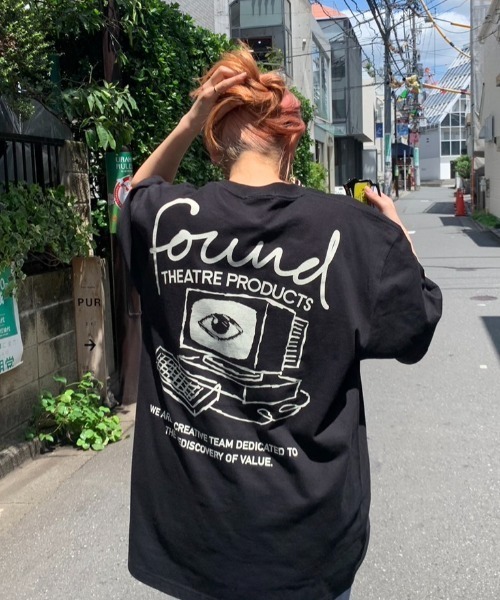 THEATRE PRODUCTS（シアタープロダクツ）の「found PCプリントTシャツ（Tシャツ/カットソー・レディース・ホワイト/グリーン/ブラック・FREE）」の14枚目の写真