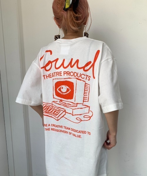 THEATRE PRODUCTS（シアタープロダクツ）の「found PCプリントTシャツ（Tシャツ/カットソー・レディース・ホワイト/グリーン/ブラック・FREE）」の12枚目の写真