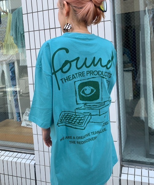 THEATRE PRODUCTS（シアタープロダクツ）の「found PCプリントTシャツ（Tシャツ/カットソー・レディース・ホワイト/グリーン/ブラック・FREE）」の10枚目の写真