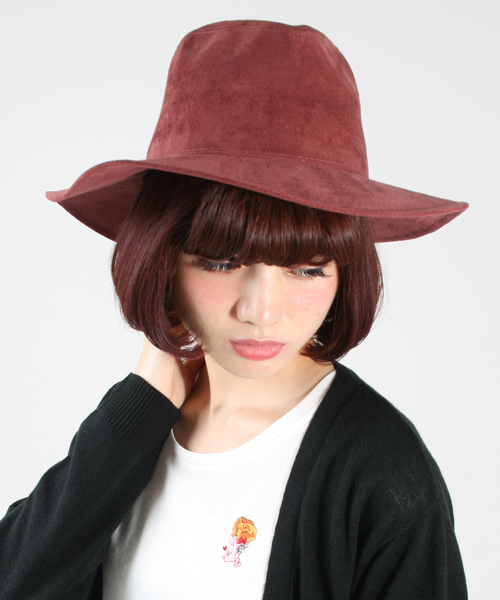 PUNYUS（プニュズ）の「フェイクスウェードハット（ハット・レディース・カーキ/ブラック/キャメル/ワイン・FREE）」の15枚目の写真
