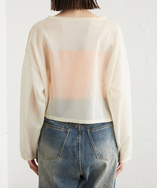 mystic（ミスティック）の「newシアーニットプルオーバー（ニット/セーター・レディース・レッド/ブルー/グリーン/アイボリー・FREE）」の21枚目の写真