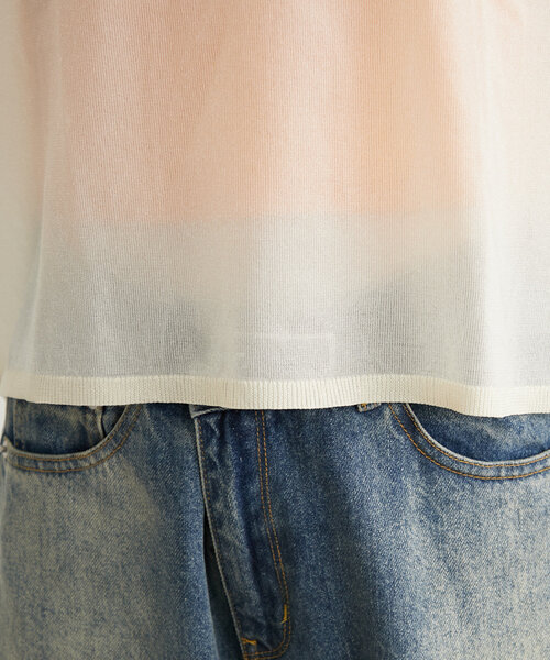 mystic（ミスティック）の「newシアーニットプルオーバー（ニット/セーター・レディース・レッド/ブルー/グリーン/アイボリー・FREE）」の20枚目の写真