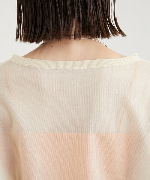 mystic（ミスティック）の「newシアーニットプルオーバー（ニット/セーター・レディース・レッド/ブルー/グリーン/アイボリー・FREE）」の18枚目の写真