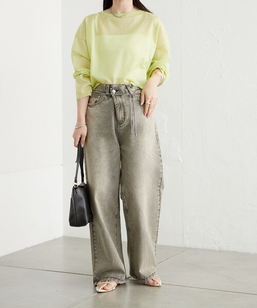 mystic（ミスティック）の「newシアーニットプルオーバー（ニット/セーター・レディース・レッド/ブルー/グリーン/アイボリー・FREE）」の14枚目の写真