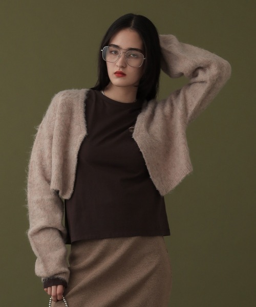 【セール】＜人気アイテム＞クロップドシャギーカーディガン（カーディガン/ボレロ）｜DISPATCHER NO.8（ディスパッチャーナンバーエイト）