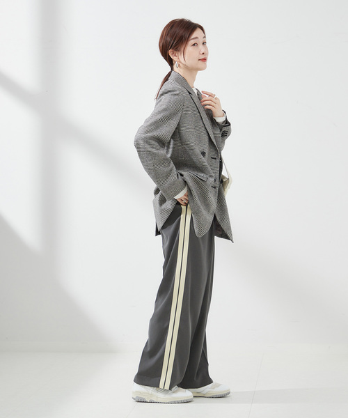 journal standard L'essage(ジャーナルスタンダードレサージュ)の「PE/ツイルラインパンツ(スラックス・レディース・グレー/ブラウン・36/38)」の4枚目の写真