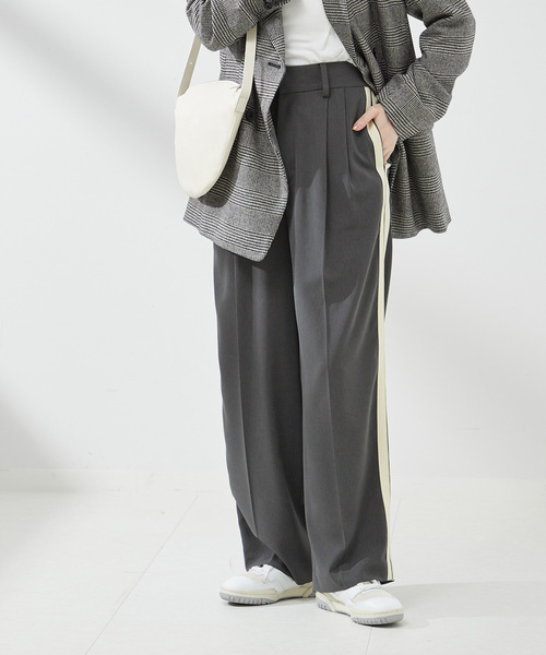 ジャーナルスタンダードツイルラインパンツ　ブラック36 JOURNAL STANDARD L'ESSAGE｜ツイルラインパンツ | Rakuten