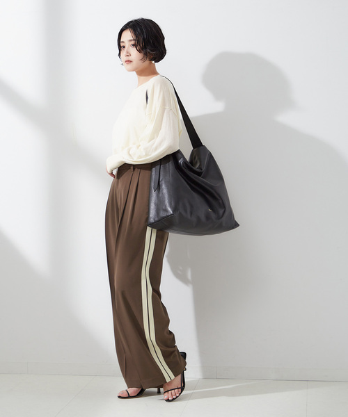 journal standard L'essage(ジャーナルスタンダードレサージュ)の「PE/ツイルラインパンツ(スラックス・レディース・グレー/ブラウン・36/38)」の9枚目の写真