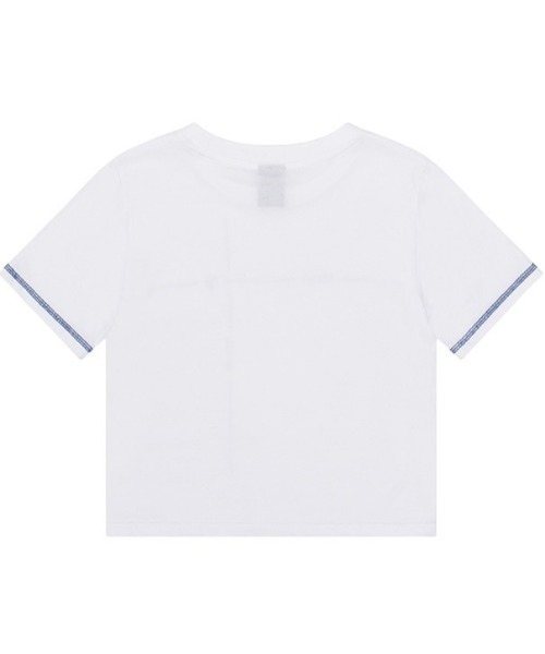 muahmuah(ムーアムーア)の「A'GEM/9 × .kom 『muah muah/ムーアムーア』 LINEGRAPHICHALFT-SHIRT/ライン ハーフグラフィック半袖カットソー(Tシャツ/カットソー・レディース・ホワイト/ブラック・FREE)」の13枚目の写真