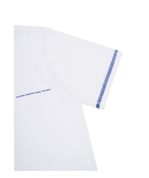 muahmuah(ムーアムーア)の「A'GEM/9 × .kom 『muah muah/ムーアムーア』 LINEGRAPHICHALFT-SHIRT/ライン ハーフグラフィック半袖カットソー(Tシャツ/カットソー・レディース・ホワイト/ブラック・FREE)」の16枚目の写真