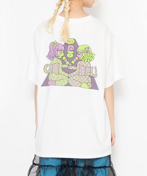 PUNYUS(プニュズ)の「わたしたちJAPAN girls Tシャツ(Tシャツ/カットソー・レディース・ホワイト/ブラック/ライトパープル・1/2/4/3)」の2枚目の写真