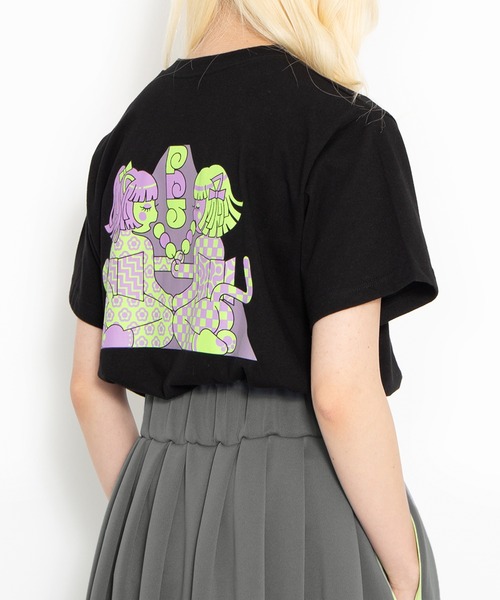 PUNYUS(プニュズ)の「わたしたちJAPAN girls Tシャツ(Tシャツ/カットソー・レディース・ホワイト/ブラック/ライトパープル・1/2/4/3)」の7枚目の写真